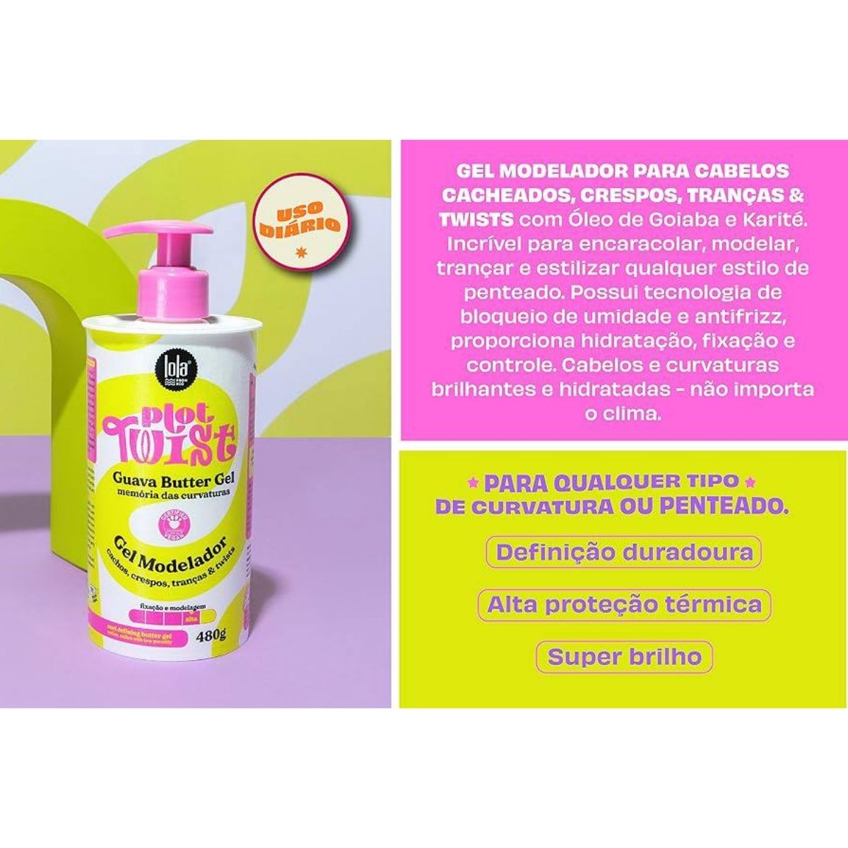Gel Moldeador De Rizos para el cabello Lola Cosmetics Plot Twist Guava Butter de uso diario en Cartagena Bolivar Colombia. Compra en onlineshoppingcenterg.